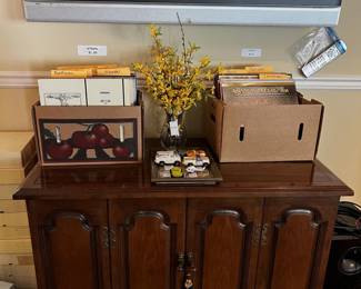 Vinyl records and tv