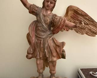 St. Michael Archangel/Warrior Angel Hand-Painted Sculpture