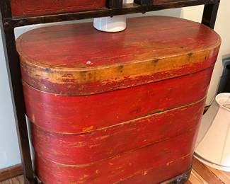 Antique Chinese Wedding Basket / Bridal Basket