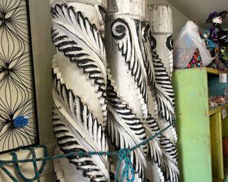 Solid Wood Carved Posts