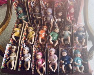 M&M dolls by Sherry Rawn. Ashton Drake Collection.