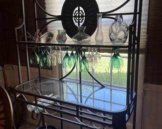 Lovely metal and glass plant stand