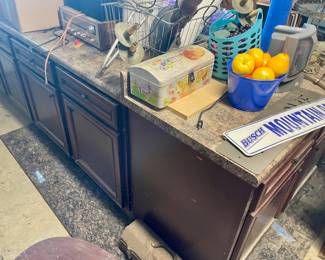Large cabinet set up for shop or garage