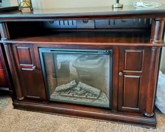 Electric fireplace and Entertainment Cabinet