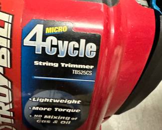 #37 - $150 - Weed eater Troy - Built Micro 4-cycle string trimmer with 2 attachments