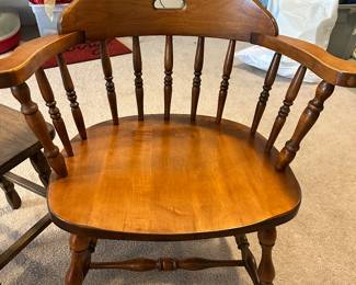 #15 - $60 each - Two pine barrel back chairs 26x18x29
