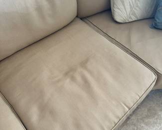 #4 - $1,100 - Thomasville wrap sectional sofa tan 12'8Lx8'8"Wx34T