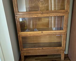 Three Tier Oak Barristers Bookcase