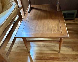 Pair of 1957 Lane Altavista Copenhagen Mid Century Modern Tiered Walnut End Tables