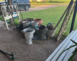 Pots and plants beds