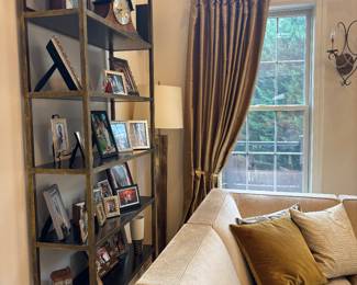 BRONZE FINISH TALL SHELF