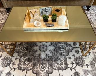 GOLD MIRROR TOP TABLE