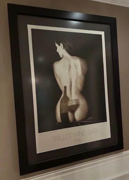 Willi's Wine Bar-Paris, 27.5"x 39.5" and framed 35"x47.5"