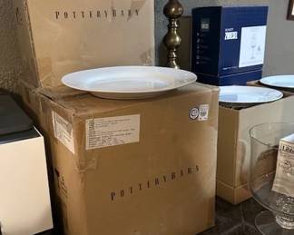 Pottery Barn caterer's plates.