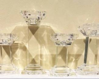 Shannon Crystal, Waterford Marquis Crystal candlesticks.