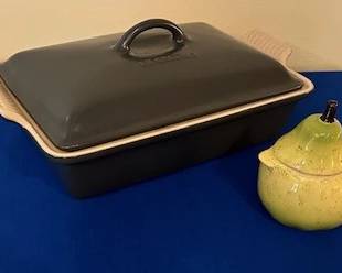 Le Creuset Heritage Rectangular Dish and Le Creuset Mini Cocotte.