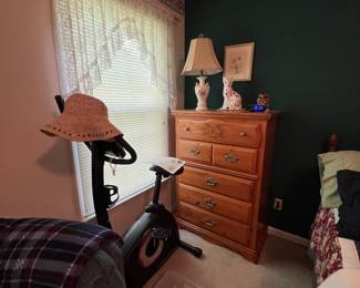 Exercise bike 
Bedroom furniture 
Recliner