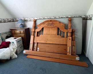 Queen bed with mattress and box spring 