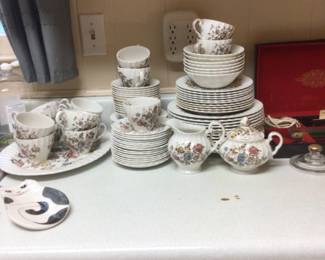 Johnson Brothers Staffordshire Bouquet dinnerware set of 85 pieces. $200.