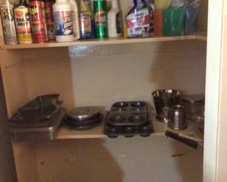 Cleaning products; baking pans