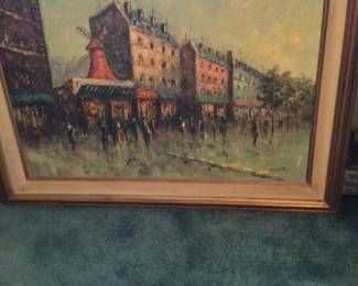 European canvas street scene $60.