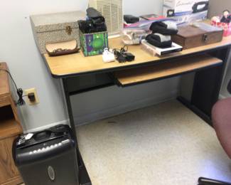 Computer desk $40.00; misc items.