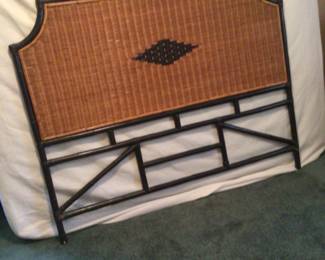 Bamboo & Rattan queen headboard w/ mattress set $150.