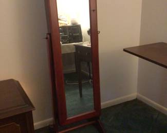 Mirrored jewelry armoire $90.