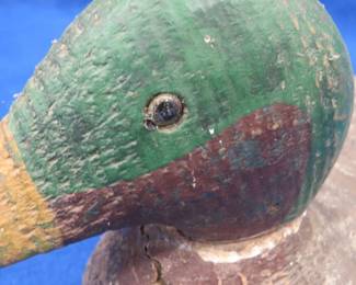 Lot 180. Vintage hand-carved wooden duck decoy