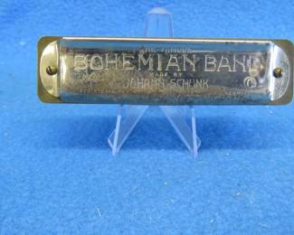 Lot 60. Vintage "The Famous Bohemian Band" in the key of C harmonica made by Johann Schrunk