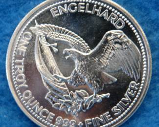 Lot 22. 1984 Engelhard silver round. One ounce of .999 fine silver.