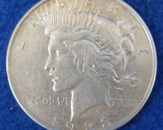Lot 128. 1923 D Peace Dollar