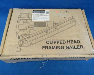 Lot 141. Central Pneumatic 8-10 gauge air framing nailer. Appears to be seldom if ever used.
