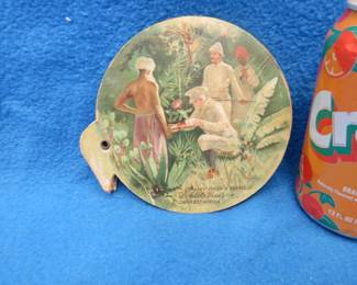 Lot 209. Souvenir hand fan from the 1893 World's Columbian Exposition held in Chicago advertising Schlitz Beer. 7 color and 7 black and white scenes.