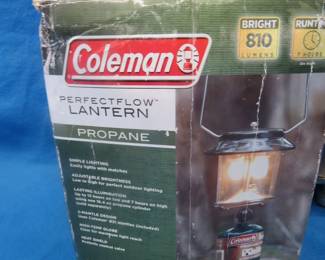 Lot 352. Coleman double-mantle propane lantern with new mantles