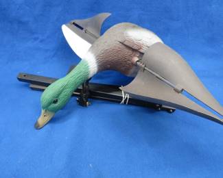 Lot 394. Spinning duck decoy with stand