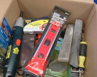 Lot 319. Hand tools including screwdrivers, files, sharpening stones, and more