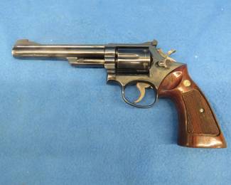 Lot 144. Smith and Wesson Model 19-3 6-shot 357 magnum revolver. SN 4K35193. Double action. Very good condition. Belt and holster for this gun are