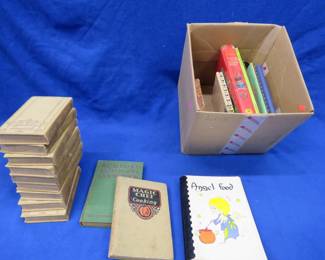 Lot 46. Vintage cookbooks and eight volumes of "Green's History of The English People"