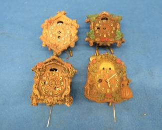Lot 269. Three Keebler and one unknown clocks for parts or repair