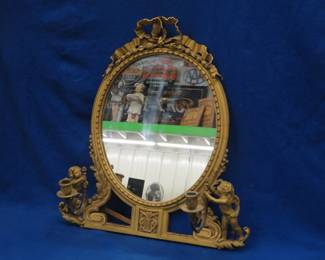 Lot 168. Antique gilt bronze dressing table mirror
