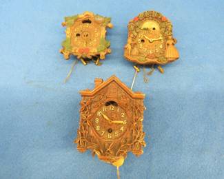 Lot 75. Three clocks for parts or repair. Two Keebler and one Lux.