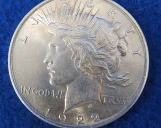 Lot 191. 1922 P Peace dollar