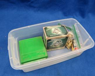 Lot 97. 54 9mm rounds, a partial box of Heavi-Steel 12-gauge, 22 mag, 22 LR rounds