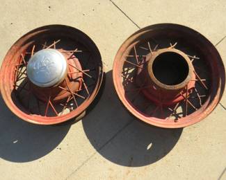 Lot 147. Two vintage steel wheels