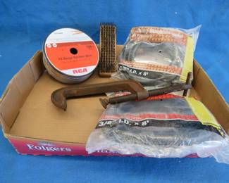 Lot 86. Washing machine hoses, 14 gauge speaker wire and more