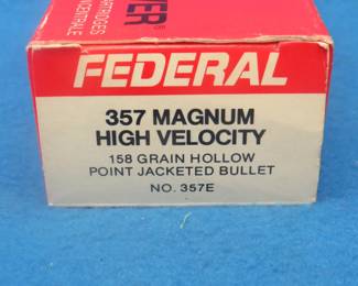 Lot 416. Fifty Federal 357 Magnum. 158-grain JHP.