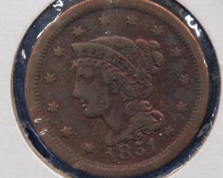 Lot 257. 1851 Large Cent