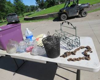 Lot 171. Garage sale starter kit and tote
