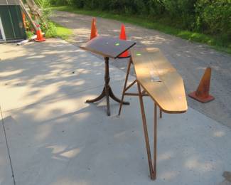 Lot 302. Wooden book or music stand and ironing board